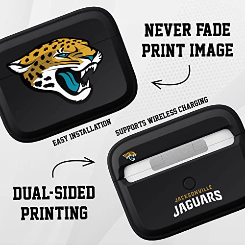 GAME TIME Jacksonville Jaguars Silicone HDX Case Cover Compatible with Apple AirPods Pro 1 & 2 (Classic Black)