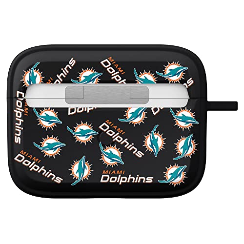 GAME TIME Miami Dolphins HDX Case Cover Compatible with Apple AirPods Pro 1 & 2 (Select)