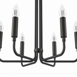 Modway Rekindle 6-Light Chandelier in Black