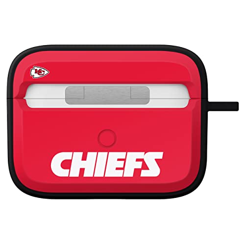 GAME TIME Kansas City Chiefs Silicone HDX Case Cover Compatible with Apple AirPods Pro 1 & 2 (Classic Black)