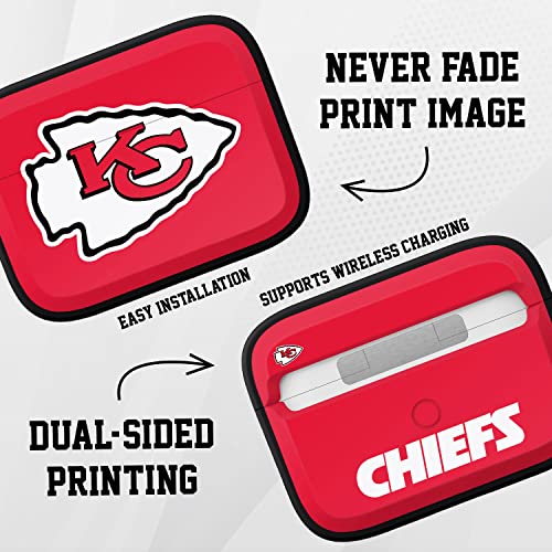 GAME TIME Kansas City Chiefs Silicone HDX Case Cover Compatible with Apple AirPods Pro 1 & 2 (Classic Black)