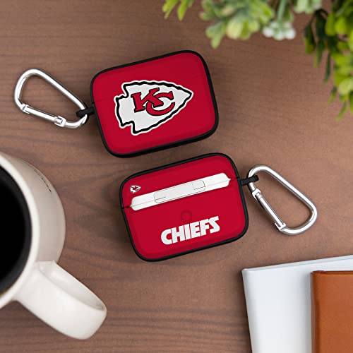 GAME TIME Kansas City Chiefs Silicone HDX Case Cover Compatible with Apple AirPods Pro 1 & 2 (Classic Black)