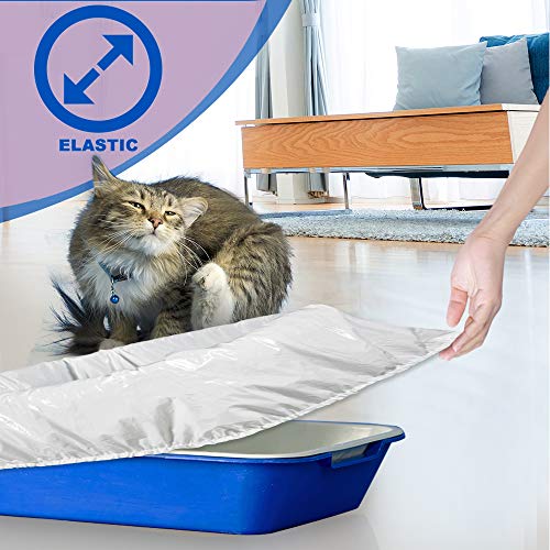 Alfapet sifting litter box liners, 30 Pack + 3 Solid Transfer Liner -For Large, X-Large, Giant, Extra-Giant Size Litter Boxes- With Easy Fit Sta-Put Technology (30 Count)