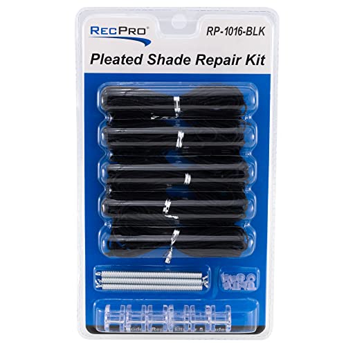 RecPro RV Pleated Shade Repair Kit | Black | Window Shade Restringing Kit