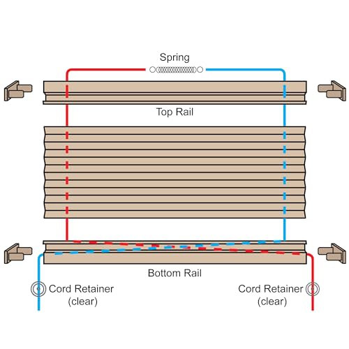 RecPro RV Pleated Shade Repair Kit | Black | Window Shade Restringing Kit