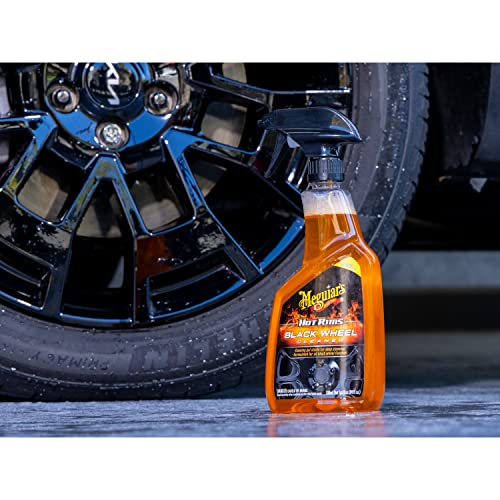 Meguiar's Hot Rims Black Wheel Cleaner - Powerful Formula to Easily Remove Stubborn Brake Dust & Tough Grime - 24 Oz