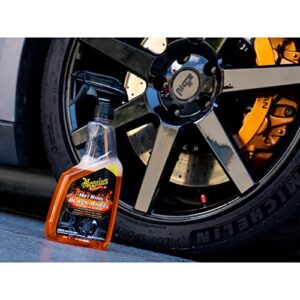 Meguiar's Hot Rims Black Wheel Cleaner - Powerful Formula to Easily Remove Stubborn Brake Dust & Tough Grime - 24 Oz