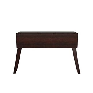 COSCO 48" x 30" Wood Drop-Leaf Dining & Console Table, Dark Mahogany