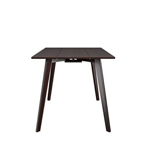 COSCO 48" x 30" Wood Drop-Leaf Dining & Console Table, Dark Mahogany