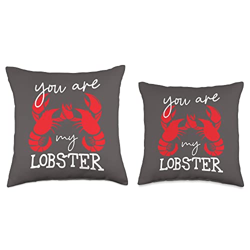 Funny You're My Lobsters She's My Lobster Valentine Couple Matching Funny Throw Pillow, 18x18, Multicolor