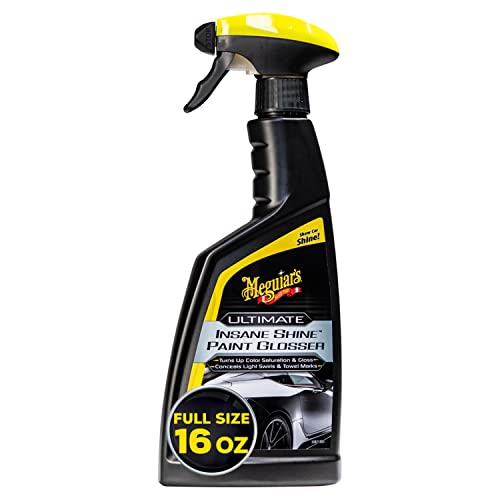 Meguiar's Ultimate Insane Shine Paint Glosser - Spray Gloss Enhancer That Gives an Amazing High Gloss Finish for Your Paint - 16 Oz Spray