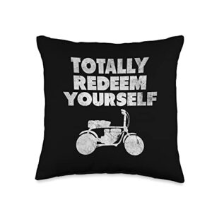 dumb & dumber humorous graphic tees & gifts totally redeem yourself 90s funny movie quotes throw pillow, 16x16, multicolor