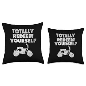 Dumb & Dumber humorous graphic tees & gifts Totally Redeem Yourself 90s Funny Movie Quotes Throw Pillow, 16x16, Multicolor
