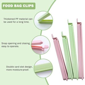 20pcs Plastic Sealing Clips, TACYKIBD Chips Clips Bag Clips Food Clips for Food and Snack Bag, Food Fresh Keeping Chips Bag Clip Clamp Sealer for Food Kitchen Home Packages (5.9 in, 4.7 in)