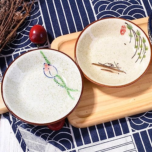 clothmile 6 Pieces Japanese Retro Ceramic Dipping Bowls 4 Inch Japanese Style Side Dishes Sauce Dishes Asian Chinese Side Dishes Dishes for Sushi,sauce,snack Pinch Bowls for Kitchen Prep