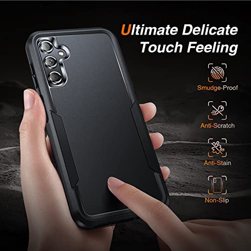 LK for Samsung Galaxy A14 5G Case, Galaxy A14 5G Case with Screen Protector, Dual Layer Heavy Duty Tough Rugged Shockproof Protective Phone Case for Samsung A14 5G, Black