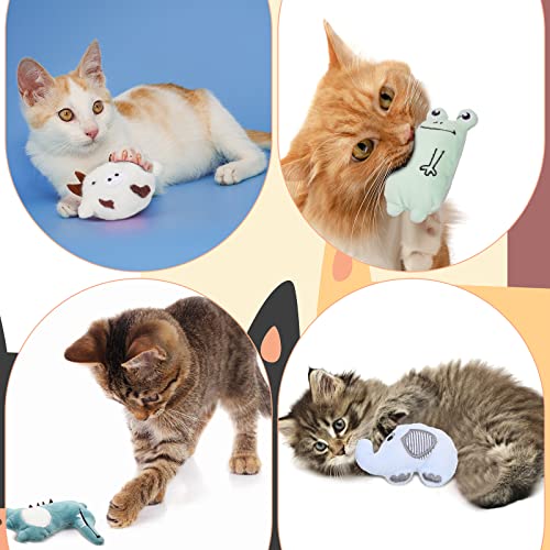 25 Pcs Catnip Toys Cat Chew Toy Interactive Catnip Filled Kitten Toys Soft Cotton Cat Toys for Cats Kitten, Assorted Cat Teething Chew Toys Indoor Pet Supplies (Lovely)