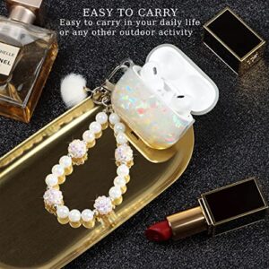 Cute Case for Airpod 3 with Pearl Lanyard Girly Cover Compatible with AirPods 3rd Generation (2021) Shell for Women