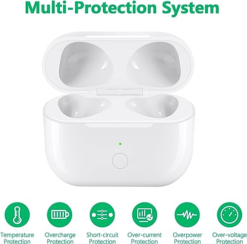 Avainaly Wireless Charging Case for AirPods 3rd Gen, Compatible for AirPod 3rd Generation Charging Case Replacement, Built-in 660 mAh Battery with Bluetooth Pairing Sync Button (White)