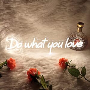 do what you love led sign for bedroom wall, large neon sign wall home decor suitable for home, bar, studio, club, or restaurant decor