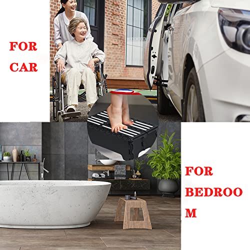 5 inch Portable Folding Step Stool, Portable Lightweight Anti-Skid Stepping Stool for Pregnant and Seniors, Non-Slip Textured Grip Surface, Great for Kitchen, Toilet, Bathroom, Bedroom, Camping ect