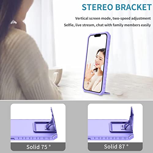 Phone Case Cover Silicone Kickstand Case Compatible Compatible with VIVO Y72 5G/Y53S,[3 Stand Ways] Vertical and Horizontal Stand Case,Full body Hard Slim Protective Phone Case Bags Sleeves ( Color :