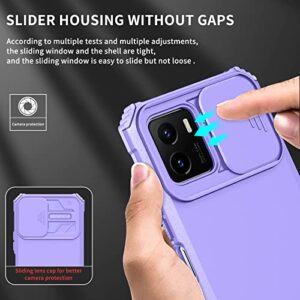 Phone Case Cover Silicone Kickstand Case Compatible Compatible with VIVO Y72 5G/Y53S,[3 Stand Ways] Vertical and Horizontal Stand Case,Full body Hard Slim Protective Phone Case Bags Sleeves ( Color :