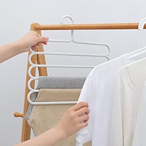 Clothes Hangers Suit Clothes Hangers Suit Hangers 1pc Multifunction Pants Hanger for Sweaters,Coat,Jackets,Pants,Shirts,Dresses Spa (Color : White, Size : One-Size)