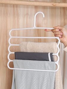 clothes hangers suit clothes hangers suit hangers 1pc multifunction pants hanger for sweaters,coat,jackets,pants,shirts,dresses spa (color : white, size : one-size)