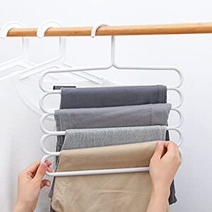 Clothes Hangers Suit Clothes Hangers Suit Hangers 1pc Multifunction Pants Hanger for Sweaters,Coat,Jackets,Pants,Shirts,Dresses Spa (Color : White, Size : One-Size)