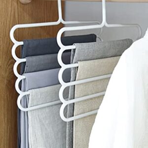 Clothes Hangers Suit Clothes Hangers Suit Hangers 1pc Multifunction Pants Hanger for Sweaters,Coat,Jackets,Pants,Shirts,Dresses Spa (Color : White, Size : One-Size)