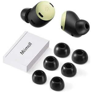 (3 Pairs) Miimall Compatible for Google Pixel Buds Pro Ear Tips, Soft Replacement Memory Foam Tips for Google Pixel Bud Pro 2022, Pixel Buds Pro Foam Tips Accessories