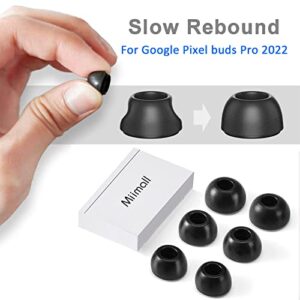 (3 Pairs) Miimall Compatible for Google Pixel Buds Pro Ear Tips, Soft Replacement Memory Foam Tips for Google Pixel Bud Pro 2022, Pixel Buds Pro Foam Tips Accessories
