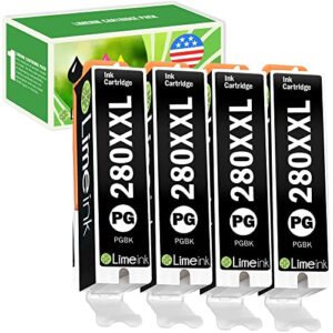 limeink compatible ink cartridge replacement for canon ink 280 cartridges 280xxl pgbk for canon ink cartridges for canon 280 ink cartridges for canon tr8520 ink cartridges 4 bk