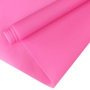 jelly pvc vinyl roll 11.8"x53" soft solid colored smooth waterproof pvc fabric for mat hair bows jewelry making (hot pink)