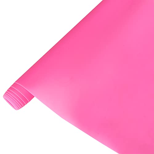 Jelly PVC Vinyl Roll 11.8"x53" Soft Solid Colored Smooth Waterproof PVC Fabric for Mat Hair Bows Jewelry Making (Hot Pink)