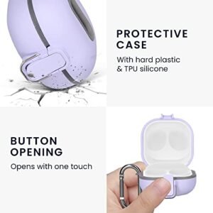 kwmobile Earphones Case Compatible with Samsung Buds 2 Pro/Buds 2 / Buds Live/Buds Pro - Protective Earbuds Headphones Cover - Lavender