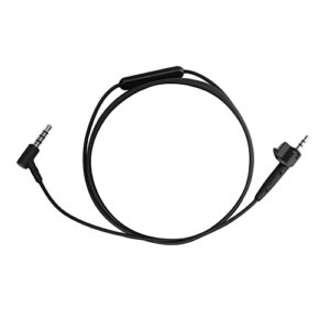 kwmobile headphone cable for bose around ear ae2 / around ear ae2i / aeii - 150cm replacement cord with microphone + volume control - black