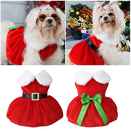 Costumes for Dogs Girls Santa Dog Christmas Outfit Thermal Holiday Puppy Costume Dress Pet Clothes