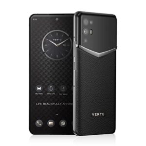 vertu 5g smartphone unlocked with butler service 12g ram + 512g rom,luxury mobile phone 64mp camera,dual nano sim android phone,calf leather craft ivertu black