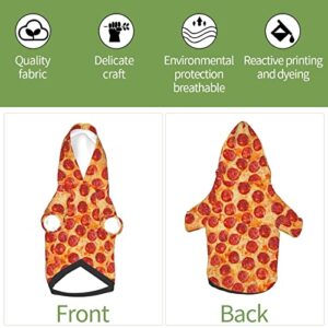 Pizza Pet Dog Hoodie Clothes Dog Sweater Soft Warm Pup Dogs Clothes Pullover Sweatshirts Dog Coats for Small Dogs