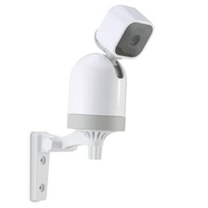 lefxmophy wall mount compatible for blink mini pan-tilt mount for ceiling mounting kit 180 degree adjustable (1pack white)