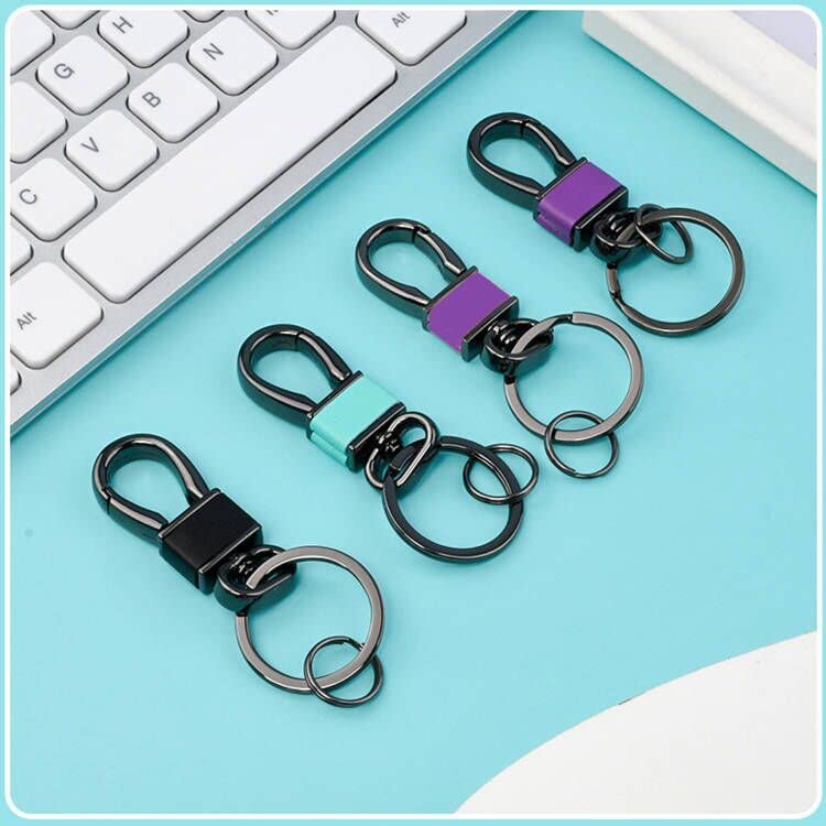 Mizeer Carabiner Keychain Key Clip Hook, Swivel Key Chain Clips with 12 Key Rings, Key Holder Organizer for Car Key Finder DIY Supplies