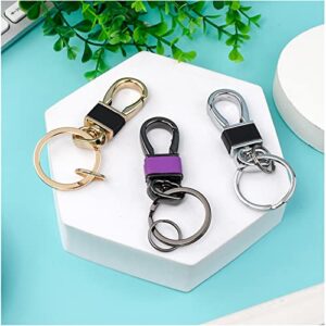 Mizeer Carabiner Keychain Key Clip Hook, Swivel Key Chain Clips with 12 Key Rings, Key Holder Organizer for Car Key Finder DIY Supplies