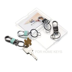 Mizeer Carabiner Keychain Key Clip Hook, Swivel Key Chain Clips with 12 Key Rings, Key Holder Organizer for Car Key Finder DIY Supplies