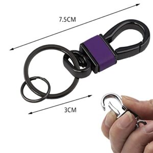 Mizeer Carabiner Keychain Key Clip Hook, Swivel Key Chain Clips with 12 Key Rings, Key Holder Organizer for Car Key Finder DIY Supplies