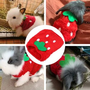 POPETPOP Guinea Pig Outfits - Winter Warm Fleece Bunny Clothes Rabbit Sweater Guinea Pig Warm Vest Chihuahuas Vest Flannel Pet Costume for Kitten Chihuahua Puppy and Small Animals