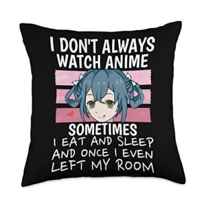 anime metch anime stuff gifts for teen girls kids merch japanese watch anime for teen girls and women throw pillow, 18x18, multicolor