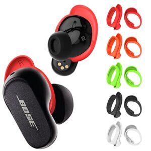 [5 pairs] ear tips covers for bose quietcomfort earbuds ii, wofro anti slip silicone sport ear tips anti scratches accessories compatiable with bose quietcomfort earbuds 2 (5 colors)