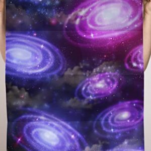 CENTRAL 23 Space Wrapping Paper - 6 Sheets of Gift Wrap and Tags - Blue Purple Pink Swirl Galaxy - Fun Birthday Gift Wrap for Men Women Adult - Kids Wrapping Paper - For Boys Girls - with Stickers